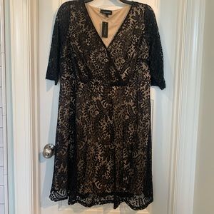 NWT Lane Bryant Lace Dress with Nude Lining